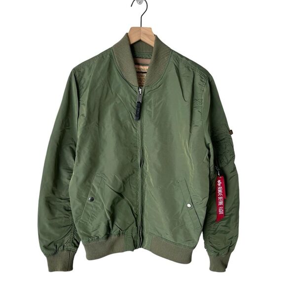 Alpha Industries MA 1 Bomber Flight Military Style Jacket Large